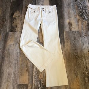 Sundance Cream Wide Leg Casual Pants Jeans Size 4